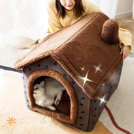 "Soft Winter Cat Bed"